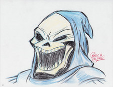 SKELETOR LAUGHING (HE-MAN) - COLOR PENCIL DRAWING - SIGNED BY BYRON VAUGHNS picture