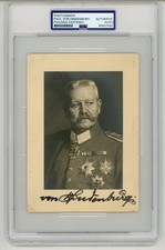 Paul Von Hindenburg (Germany) ~ Signed Autographed Photograph ~ PSA DNA Encased picture