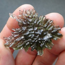 33.5ct Green MOLDAVITE - Top HEDGEHOG - Czech Republic, BESEDNICE picture