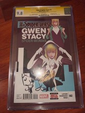 EDGE OF SPIDER-VERSE 2 CGC 9.8 SS GHOST SPIDER-GWEN STAN LEE RODRIGUEZ LATOUR picture