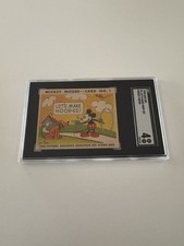 1935 Mickey Mouse Gum Card Type I Let's Make Hoop-ee #1 Walt Disney SGC/4 picture