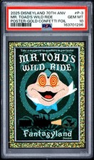 2025 TOPPS DISNEYLAND 70TH ANNIVERSARY POSTERS MR. TOAD'S WILD RIDE 48/55 PSA 10 picture