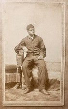 BLIND TOM - RARE CDV PHOTO PIANO PLAYER SAVANT AFRICAN AMERICAN 1860s BLACK MAN picture