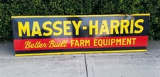 SUPER RARE Massey Harris Porcelain 8ft Dealer Sign Tractor Farm Equipment NICE picture