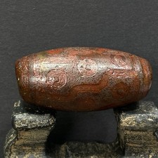 Tibetan Nepalese Himalayan Bead Ancient agate Old Dzi Talisman 15eye Bead Amulet picture
