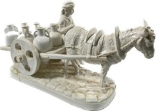 authentic chien blanc Copelands Spode donkey wine cart c1900 15