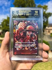 2022-24 One Piece Promo ST10006 Monkey D Luffy Regional Top 8 BGS 10 BLACK LABEL picture