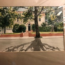 VINTAGE MARVEL COMIC ARTIST AL EADEH RARE ART SYCAMORE HOUSE WATER COLOR AMAZING picture