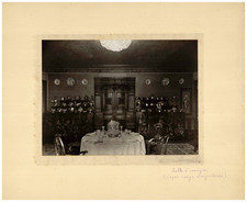 Henri Manuel, Vintage Albumen Print Dining Room, Silver Print 29.5x36  picture