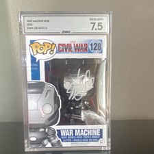Funko Pop Marvel War Machine #128 Civil War Stan Lee Auto PSA Graded SWAU picture