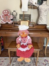 Rare Vintage 4 Feet Tall Gingerbread Man Holiday Decor picture