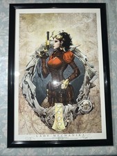 Vintage Poster Lady Mechanic #1 Framed #19/100 SIGNED BY BENITEZ & STEIGERWALD* picture
