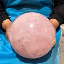 9.39LB Large Natural Pink Rose Quartz Sphere Crystal Ball Reiki Mineral Healing picture