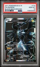 2011 Pokemon B & W Black Background #114 Full Art Zekrom PSA 10 GEM MINT picture