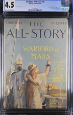 Warlord of Mars  Edgar Rice Burroughs All-Story December 1913. CGC 4389588002. picture