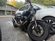 2023 Harley Davidson FXFBS Fat Bob 114 Black And Grey W/ Saddlebag And Cover picture