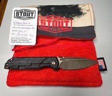 NEW JB Stout 1 of 1 Custom Knife D2 Milled Blade Ti Handles ANO USA - Special picture