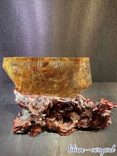 2.5LB Golden Hair Crystal Viewing Stone Natural Golden Hair Crystal picture