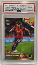 Lamine Yamal 1/1 National Debut Topps Jose Mourinho Platinum Set Euro 2024 PSA 8 picture