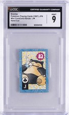 1997 POKÉMON PLAYING CARDS MINI COROCORO KARUTA JPN HAND CUT SNORLAX CGC 9 picture