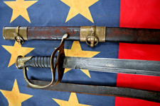 CIVIL WAR CONFEDERATE COLLEGE HILL ARSENAL FOOT OFFICER SWORD ETCHED BLADE picture