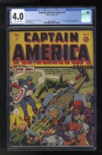 Captain America Comics #3 CGC VG 4.0 Classic Red Skull Cover Timely 1941 picture