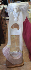 Clifford Fragua Visions of a Beautiful Land Indian Woman 44 inch Utah Alabaster picture