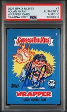 Nolan Ryan 2023 Topps GPK x MLB Wrapper Texas Rangers PSA 10 Auto picture
