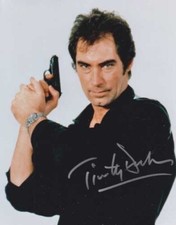 TIMOTHY DALTON SIGNED JAMES BOND AUTOGRAPH JAMES BOND RARE BOND SHOT 10-8 COA picture