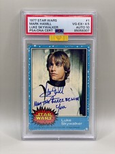 1977 Topps Star Wars Luke Skywalker #1 Mark Hamill PSA 4.5 Auto 10 MBA GOLD picture