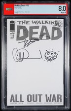 2013 The Walking Dead 115 Blank Variant (Signed by Kirkman & Adlard) PSA 8 picture