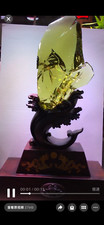 48LB Museum collection TOP Natural citrine quartz carved crystal Healing +stand picture