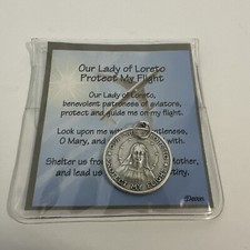 Our Lady of Loreto, Protect My Flight - Paperstock Holy Card and Pendant picture