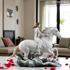 Lladro Riding Her Horse on the Seashore Figurine 01009371 picture