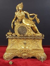 DESKTOP CLOCK IN BRONZE. EMPIRE STYLE. CLOCK WORK. XIX CENTURY. picture