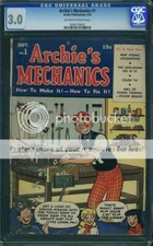 Archie's Mechanics #1 CGC 3.0 1954 Rare book 60 years old E11 262 cm picture