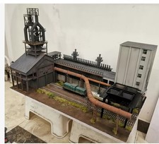 Ho Scale Train Model Scene, Abandoned Steel Plant Coke Oven Scene Blast Furnace picture