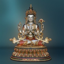 Buddha Chenrezig Statue Gold Size Avalokiteshvara 68Cm
