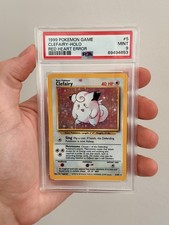 1999 Pokemon Graded PSA 9 Clefairy Holo RED HEART ERROR - POP 1 Top Of POP NO 10 picture