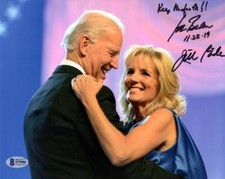 President Joe Biden & FLOTUS Jill Biden Signed Autograph 8x10 Photo  Beckett COA picture