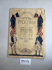 OFFICIAL PROGRAM Yorktown Sesquicentennial Celebration Oct 1931 Vintage 37C43 picture