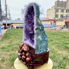46.29LB Large Natural Amethyst Geode Cathedral Crystal Cluster Specimen Healing picture
