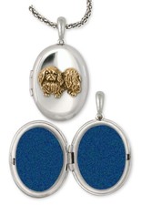 Pekingese Photo Locket Handmade Sterling Silver Dog Jewelry PK12-VVM picture
