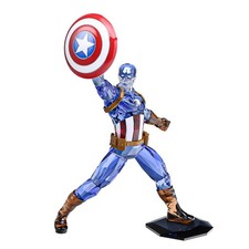 Swarovski Marvel Captain America Crystal Figure 2024SS Blue Hero Statue Boxed picture