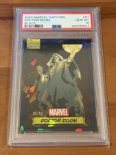 2024 topps chrome marvel sapphire psa 10 * Doctor Doom * Black /10 Pop 1 picture