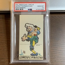 1930 Pinocchio Circus D64 Geppetto/Pinocchio Disney PSA 10 (POP 3) picture