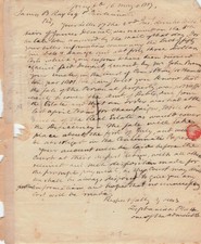 1817 Letter James Demint Estate Springfield Ohio Founder James B Ray Indiana Gov picture