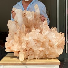 187.3LB Huge Natural Clear White Quartz Crystal Cluster Mineral Specimen Healing picture