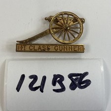 1903-1913 US ARTILLERY 1st Class Gunner BADGE Insignia Blank ID 121B86 picture