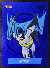2026 Upper Deck DC Fleer Ultra Superman Batman Sapphire Blue Medallion 4/25 picture